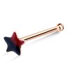 Dual Tone Star Bone Nose Stud NSKD-806 